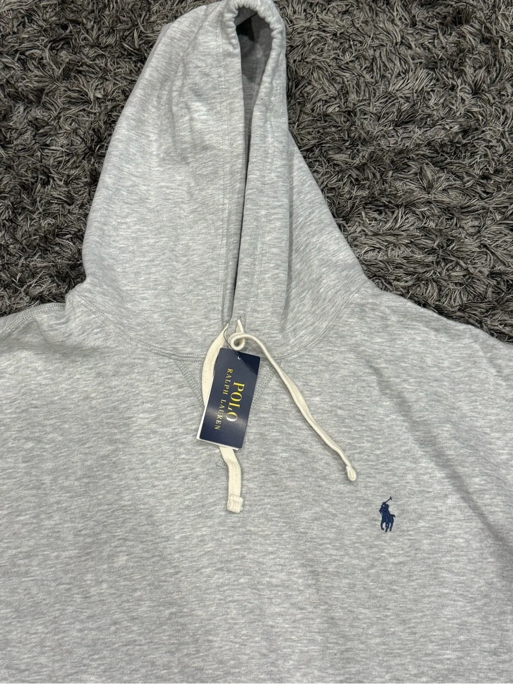 Polo Ralph Lauren Pullover Heavyweight Fleece Gray Hoodie Pony Men Size 3XB NWT